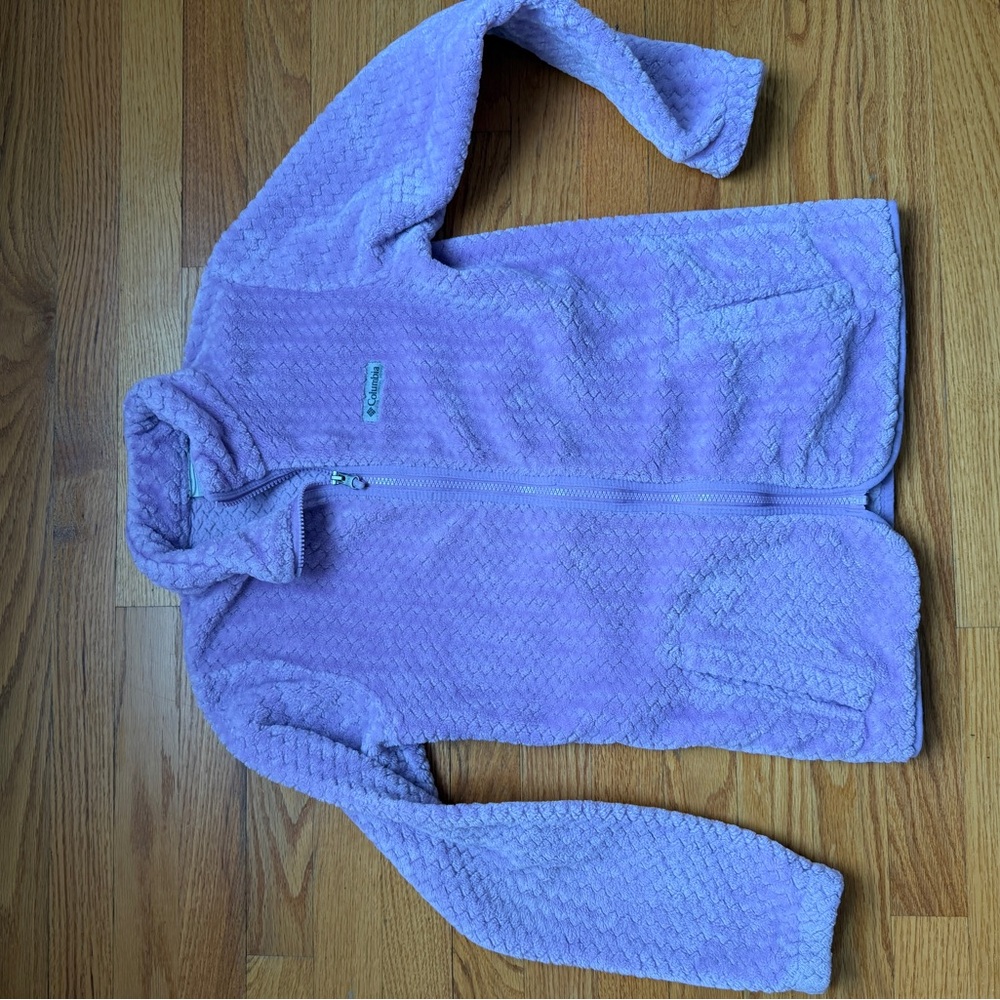 Columbia Lavender Plush Zip-Up Fleece Jacket